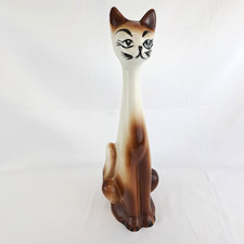 Vintage Ceramic Cat Vase 14" tall