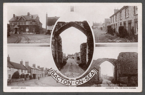 Postcard bacton sea - bacton, nr