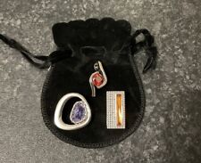 Preloved Designer Pierre Lang Silver Tone Pendants Set Of 3 Crystal No Chains