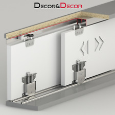 Sliding Wardrobe Door Gear Kit 75kg Per Door Up to 3m Track Rail Soft Close 