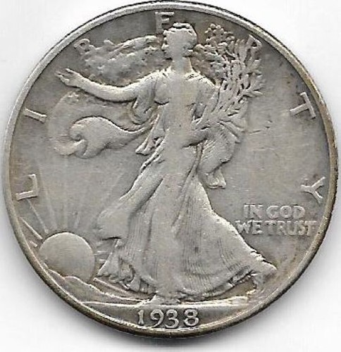 Walking half dollar - half, d