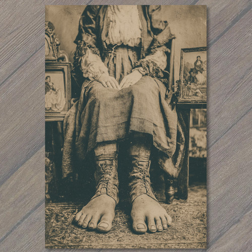 Postcard antique oddity woman - postcard,
