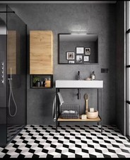 Noir Black 800 x 460mm Framed