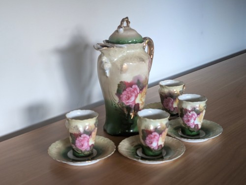 Antique hand painted - hand, chocolate