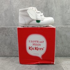 My First Kickers Baby Shoes white Leather Size UK 4 (12-18 Months) EU 20