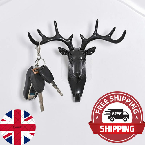 Animal deer stags head hook - stags,