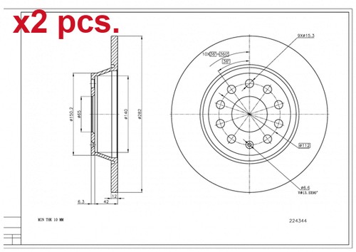 Pcs rear brake - rear,