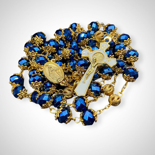 Saint benedict gold rosary - saint,