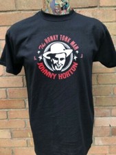 JOHNNY HORTON THE HONKY TONK MAN PRINTED BLACK T SHIRT ROCKABILLY 50s FREEPOST