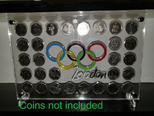 Olympic 50p coin stand holder display acrylic No coins included