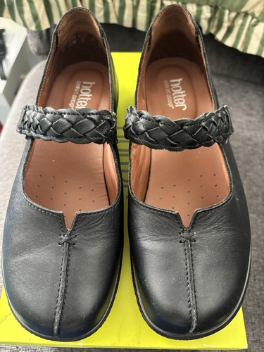 Ladies hotter black shoes - black, 6.5