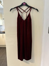 TOPSHOP Burgundy Mini Velvet