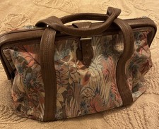 Vintage St.Michael Carpet Tapestry Bag Travel/ Weekend Bag Hand Hold Strap M&S