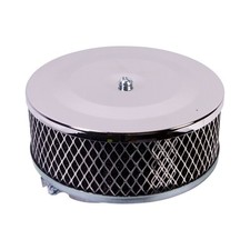 Air filter chrome foam pancake - filter, chrome/foam