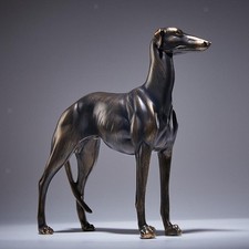Greyhound Dog Statue Desk Figure Desk Ornament Decorative Sculpture for Cabinet
