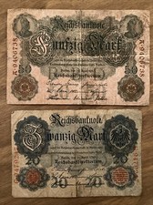 2 X Germany Banknotes. 20 & 50