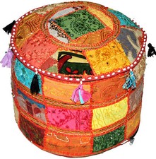 Indian Vintage Patchwork Pouf