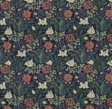 WILLIAM MORRIS CURTAIN FABRIC DESIGN Compton 3 METRES INDIGO/GREEN 100% COTTON