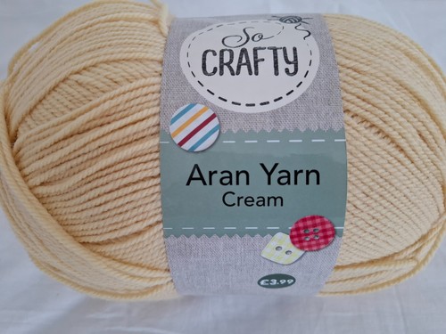 400g cream aran - x, yarn
