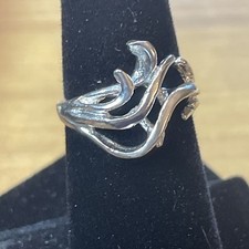 .925 Sterling Silver Hand Crafted Ring Size 6 Made in USA