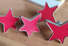 4 novelty childrens Star SHAPE  red  Drawer/Cupboard/Door Knobs.replacements
