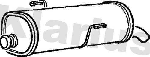 Rear muffler fits peugeot - rear,