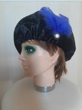 Black Velour Medieval HAT