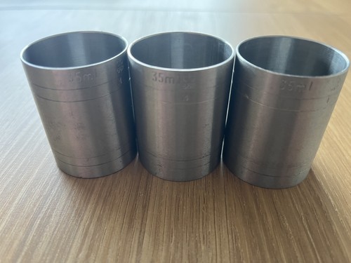 Three spirit thimble measures - three,