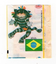 Fleer Dubble Bubble Wax Wrapper + insert International Cats Series - Brazil