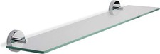 iflo Milton 51cm Floating Glass Wall Shelf Chrome Plated Bathroom Shelf Fixings