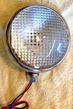 REFURBISHED WIPAC FOG LAMP 7398 FOR CLASSIC CAR SCOOTER  LAMP CROSS HATCH GLASS