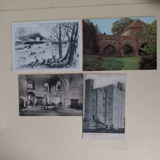 Hedingham Castle Halstead Vintage Essex  Postcards x 4 