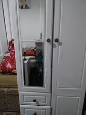 White Mdf Mirrored Wardrobe 3