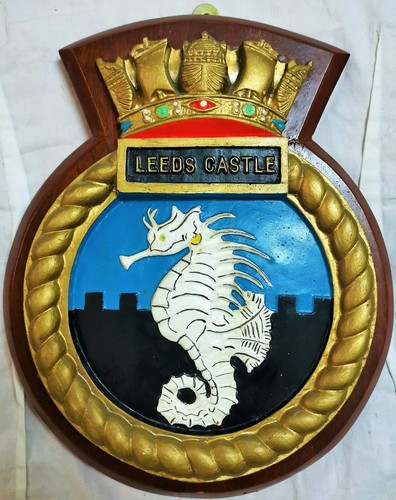 Hms leeds castle ship crest - hms,