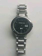 Mens Retro Fishbone Watch Working Battery In Oval Face Used