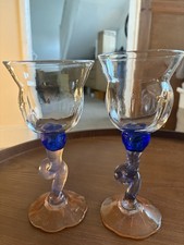 Hand-blown art glass wine