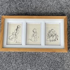 Framed Print Of 3 Vintage Sketches By J.H Dowd  45vm x 25cm