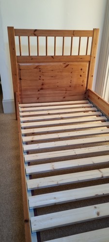 Ikea solid pine single bed - ikea,
