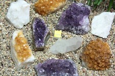 Set of 3  Amethyst + Citrine +