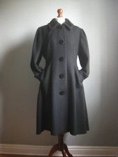 WINDSMOOR PRINCESS COAT pure wool 16 fitflare velvet trim MARY POPPINS victorian