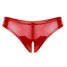 UK Womens PVC Leather Briefs