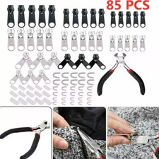 85PCS  Fix Zipper Replacement Metal Quickly Instant Repair Kit Zip Slider Tools