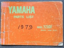 USED CONDITION GENUINE YAMAHA YZ80F PARTS LIST 1979 MODELS - 2X6-28198-05