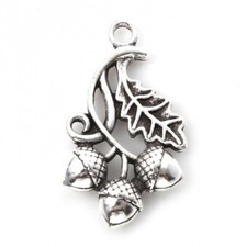 Tibetan Silver Charms Acorns
