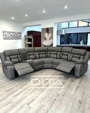 Electric reclining Corner Sofa Technology Fabric With USB Charging