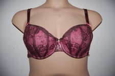 M&S Per Una Balcony Bra Brown Mesh Over Pink Lining UK 36D EUR 80D BNWOT