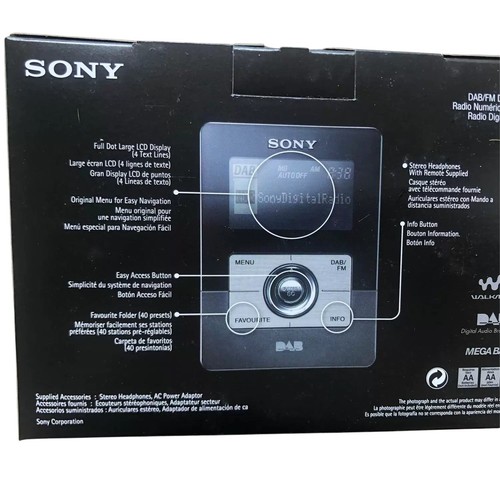Sony xdr dab digital - fm,