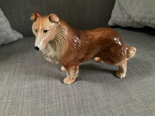 Vintage collie dog figurine - vintage,