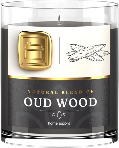 Home supplys large oud candle - oud,