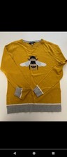 Joules Ladies Jumper Size 8 Mustard Colour and Bee Design Unworn Condition